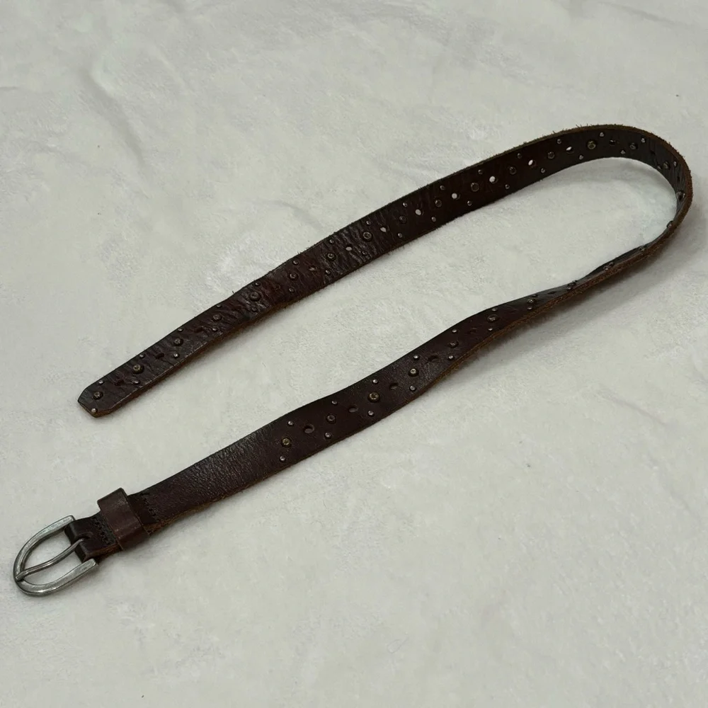 TARGET Girl’s Studded Faux Leather Belt - brown, 32.5 inches